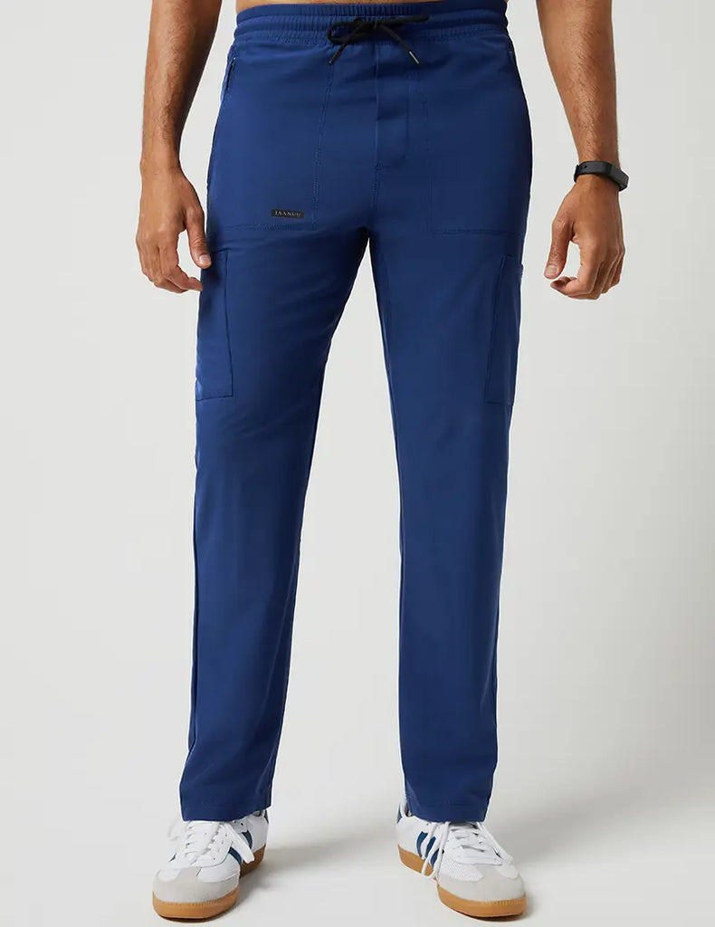 Jaanuu Scrubs Men's Straight Leg Utility Cargo Pant Estate Navy Blue | scrub-supply.com