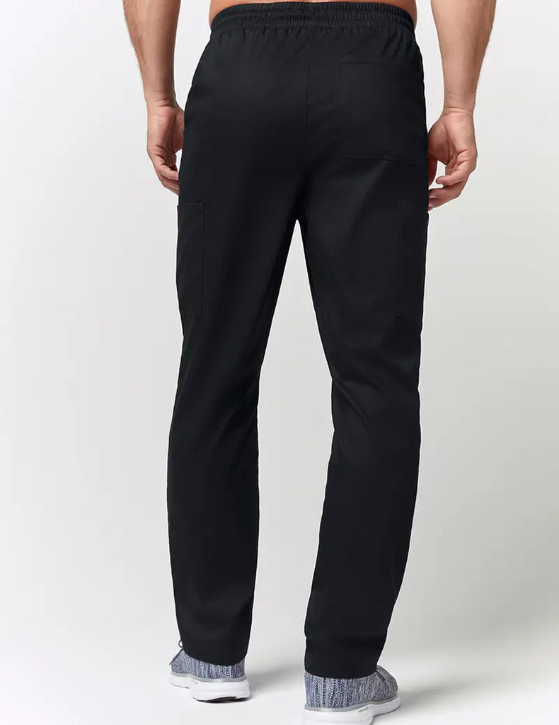 Jaanuu Scrubs Men's Straight Leg Drawstring Pant Black | scrub-supply.com