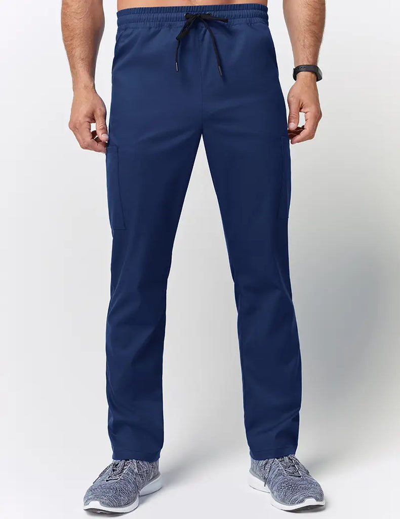 Jaanuu Scrubs Men's Straight Leg Drawstring Pant Estate Navy Blue | scrub-supply.com