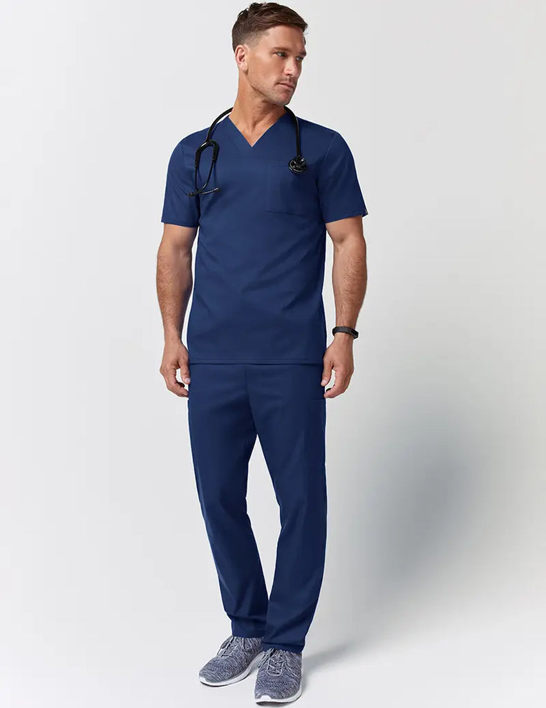 Jaanuu Scrubs Men's Straight Leg Drawstring Pant Estate Navy Blue | scrub-supply.com