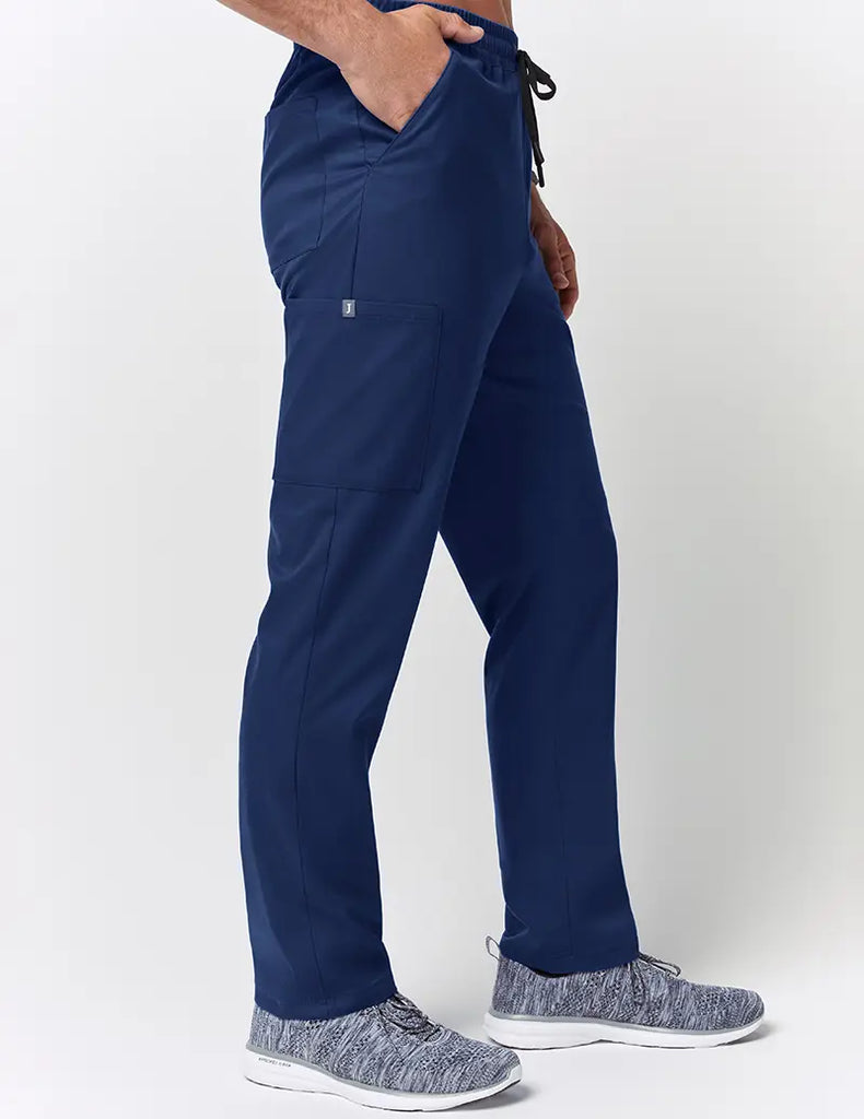 Jaanuu Scrubs Men's Straight Leg Drawstring Pant Estate Navy Blue | scrub-supply.com