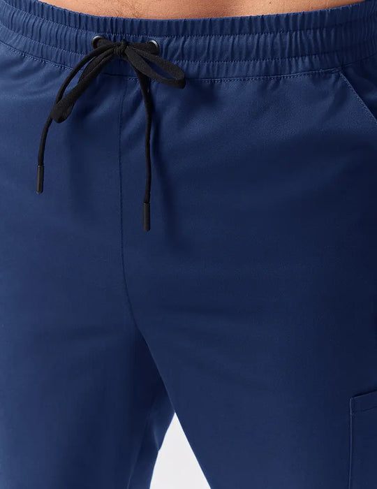 Jaanuu Scrubs Men's Straight Leg Drawstring Pant Estate Navy Blue | scrub-supply.com