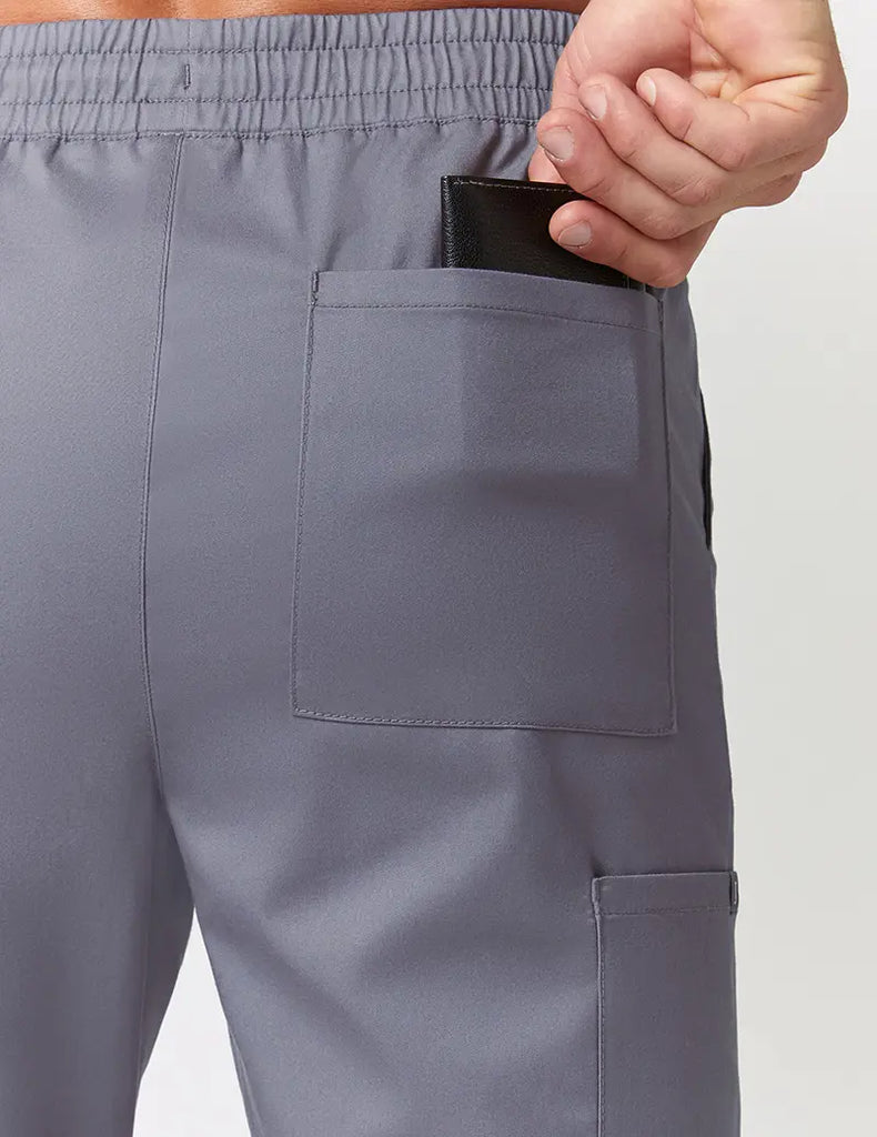 Jaanuu Scrubs Men's Straight Leg Drawstring Pant Graphite | scrub-supply.com