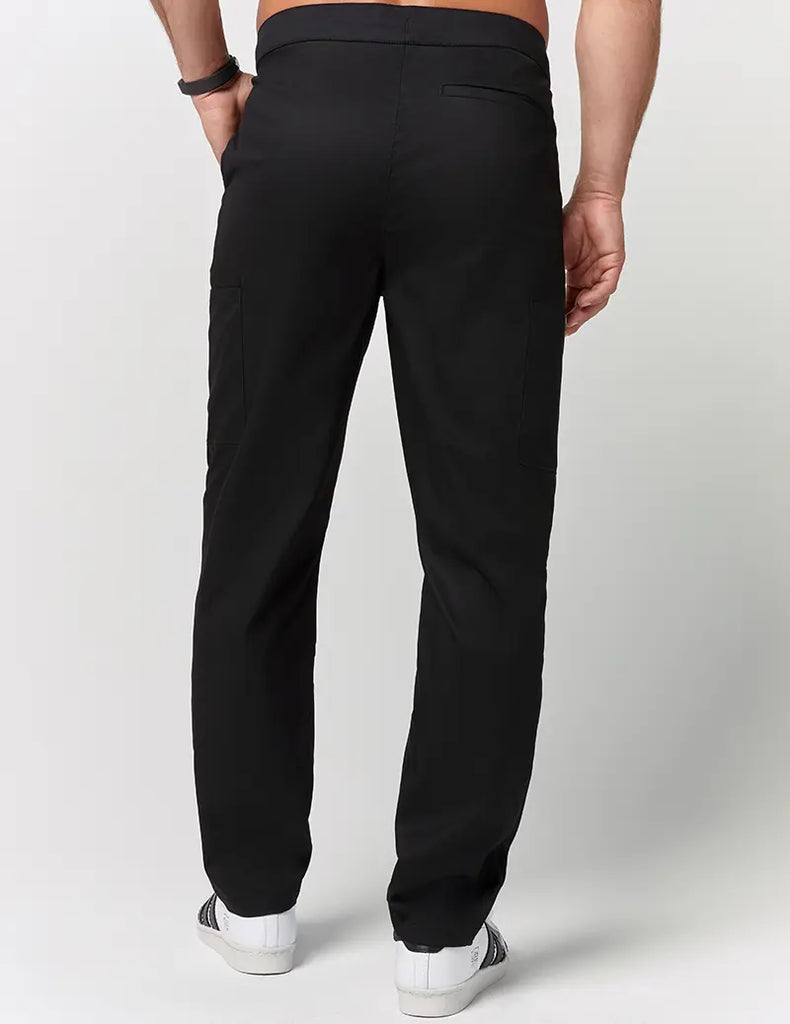 Jaanuu Scrubs Men's Straight Leg Zip Pant Black | scrub-supply.com