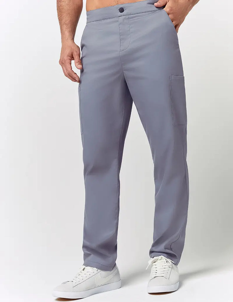 Jaanuu Scrubs Men's Straight Leg Zip Pant Graphite | scrub-supply.com