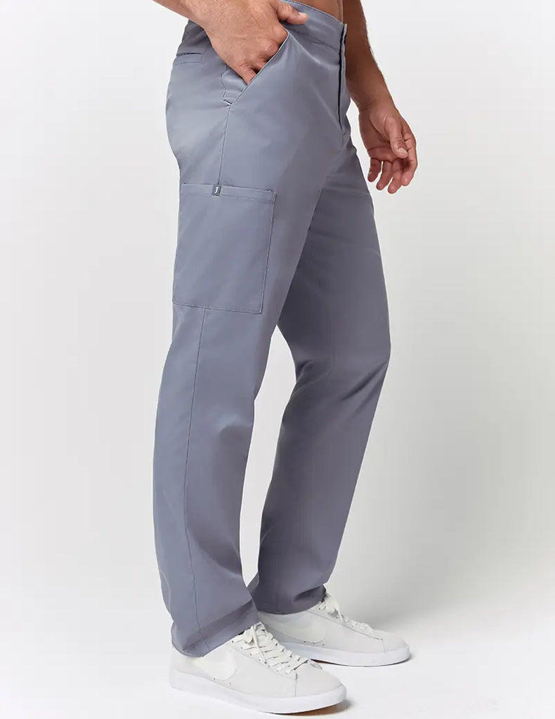 Jaanuu Scrubs Men's Straight Leg Zip Pant Graphite | scrub-supply.com