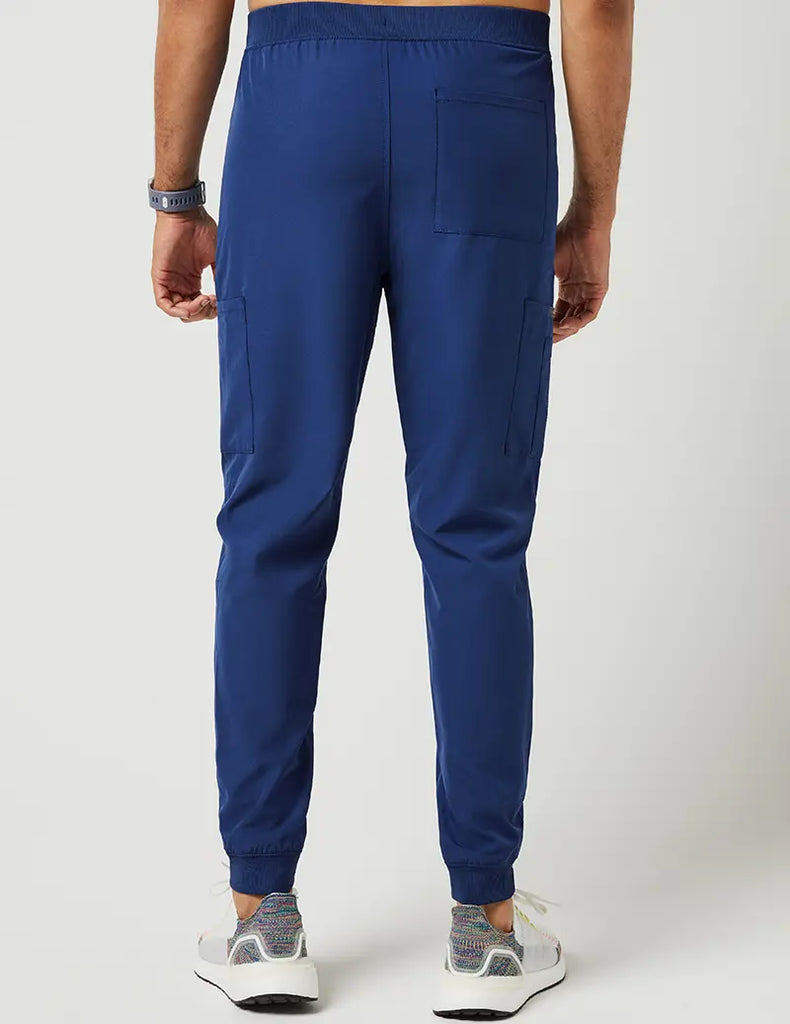 Jaanuu Scrubs Men's Mesh Detail Jogger Pant Estate Navy Blue | scrub-supply.com