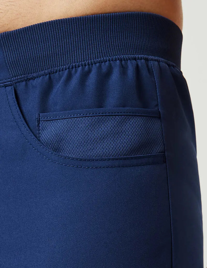 Jaanuu Scrubs Men's Mesh Detail Jogger Pant Estate Navy Blue | scrub-supply.com