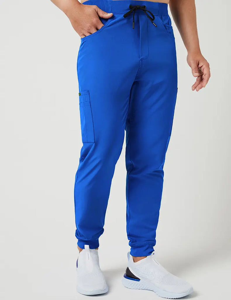 Jaanuu Scrubs Men's Mesh Detail Jogger Pant Royal Blue | scrub-supply.com