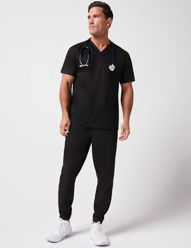 Jaanuu Scrubs Men's Classic Jogger Black | scrub-supply.com