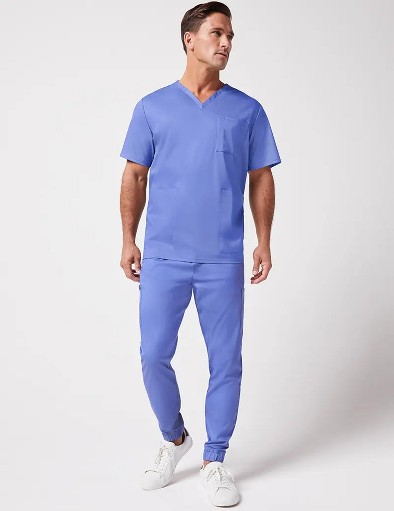 Jaanuu Scrubs Men's Classic Jogger Ceil Blue | scrub-supply.com