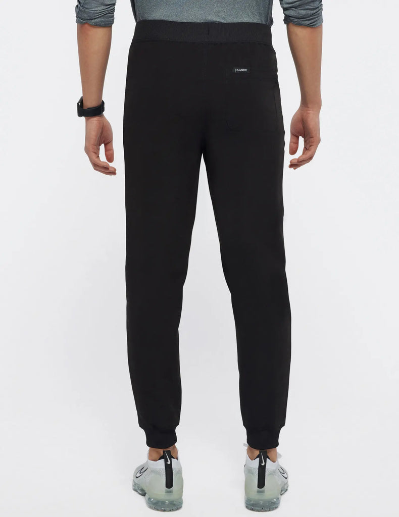 Jaanuu Scrubs Men's Drawstring Scrub Jogger Black | scrub-supply.com