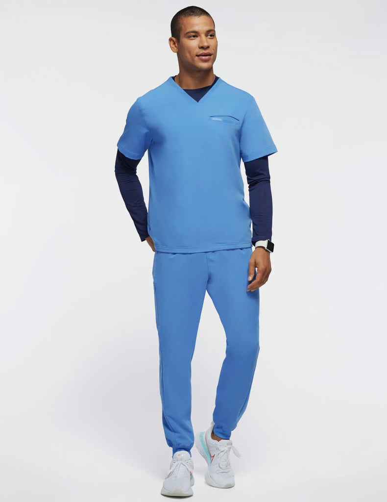 Jaanuu Scrubs Men's Drawstring Scrub Jogger Ceil Blue | scrub-supply.com