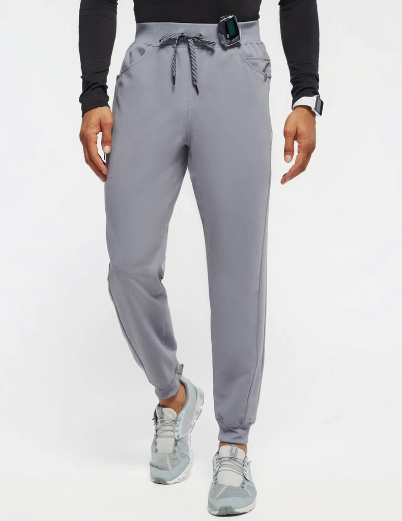 Jaanuu Scrubs Men's Drawstring Scrub Jogger Gray | scrub-supply.com