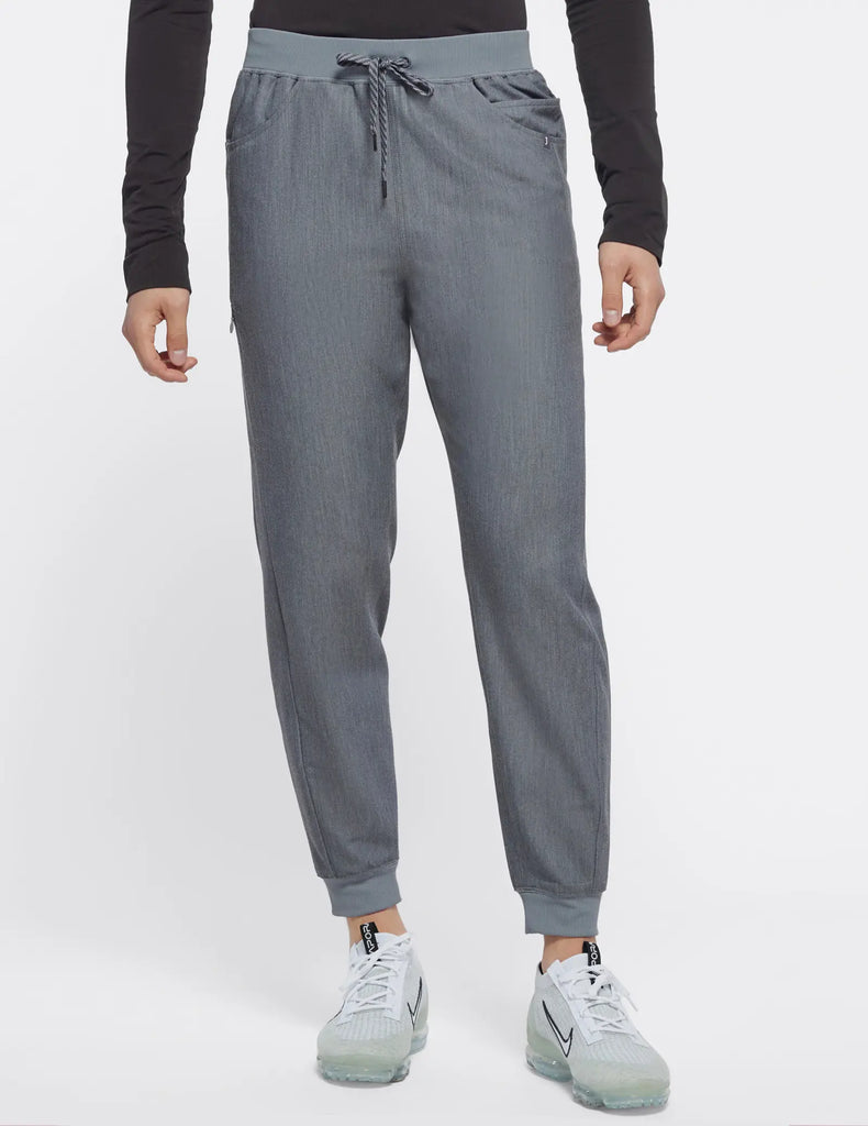 Jaanuu Scrubs Men's Drawstring Scrub Jogger Heather Gray | scrub-supply.com