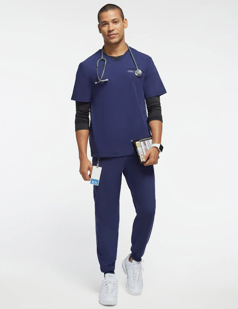 Jaanuu Scrubs Men's Drawstring Scrub Jogger Navy | scrub-supply.com