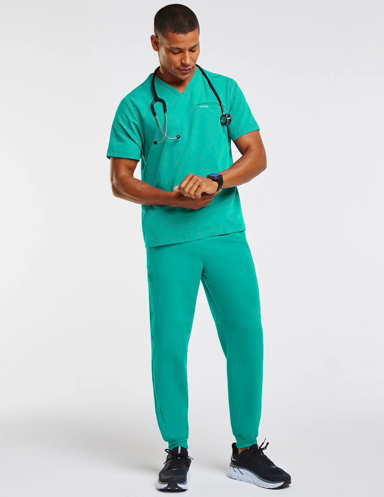 Jaanuu Scrubs Men's Drawstring Scrub Jogger Surgical Green | scrub-supply.com