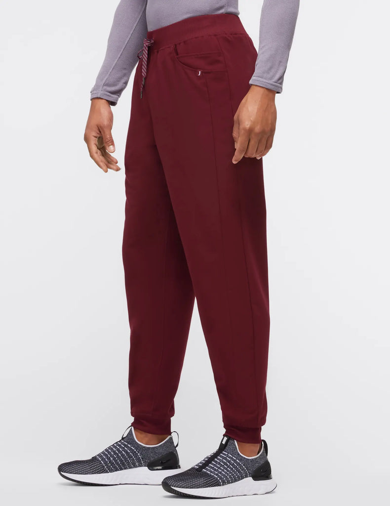 Jaanuu Scrubs Men's Drawstring Scrub Jogger Wine | scrub-supply.com