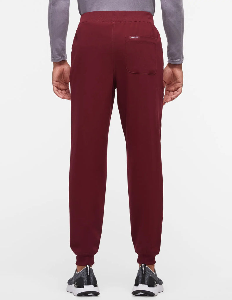 Jaanuu Scrubs Men's Drawstring Scrub Jogger Wine | scrub-supply.com