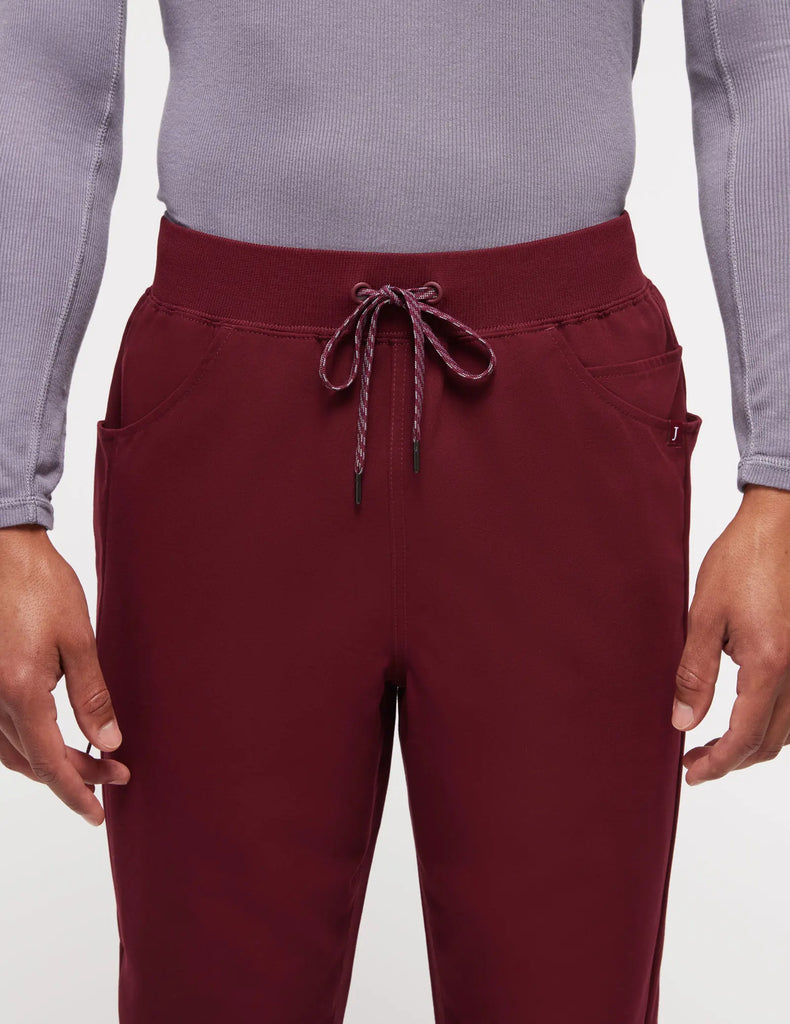 Jaanuu Scrubs Men's Drawstring Scrub Jogger Wine | scrub-supply.com