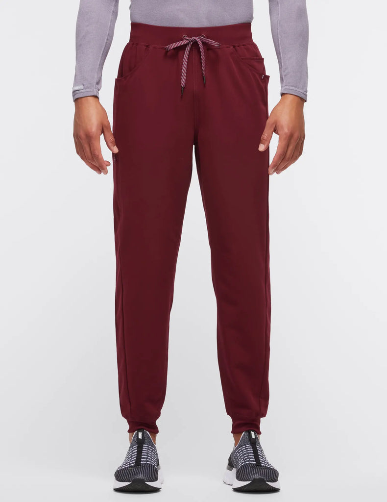 Jaanuu Scrubs Men's Drawstring Scrub Jogger Wine | scrub-supply.com