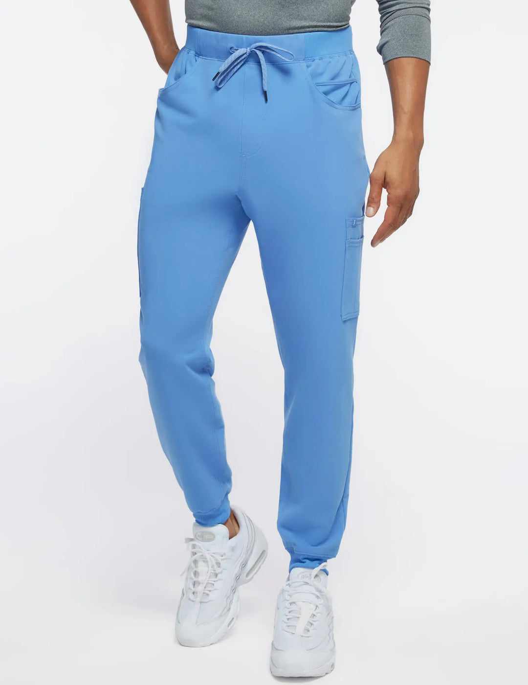 Jaanuu Scrubs Men's Mesh-Pocket Scrub Jogger Ceil Blue | scrub-supply.com