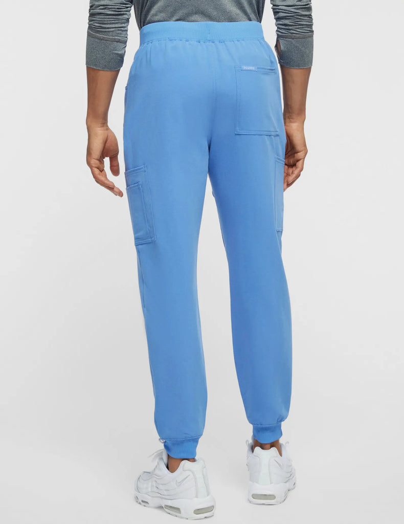 Jaanuu Scrubs Men's Mesh-Pocket Scrub Jogger Ceil Blue | scrub-supply.com