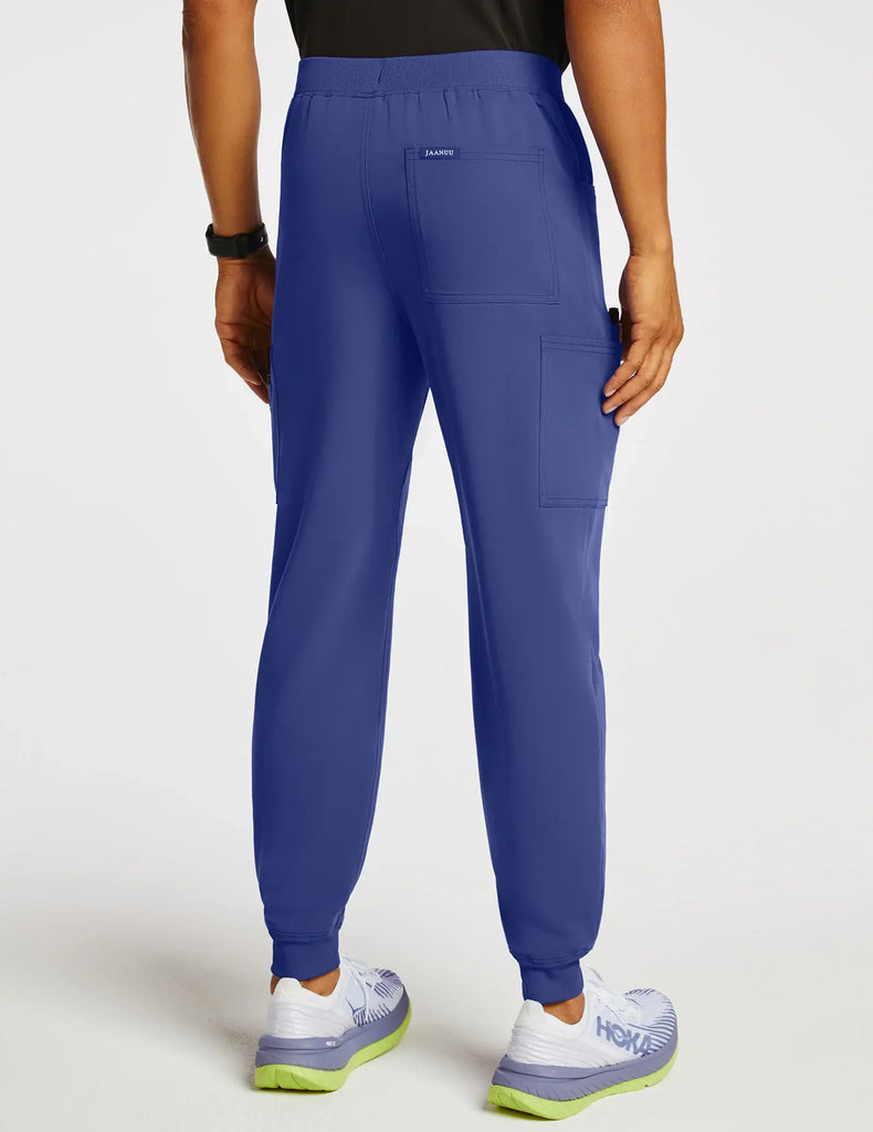 Jaanuu Scrubs Men's Mesh-Pocket Scrub Jogger Galaxy Blue | scrub-supply.com