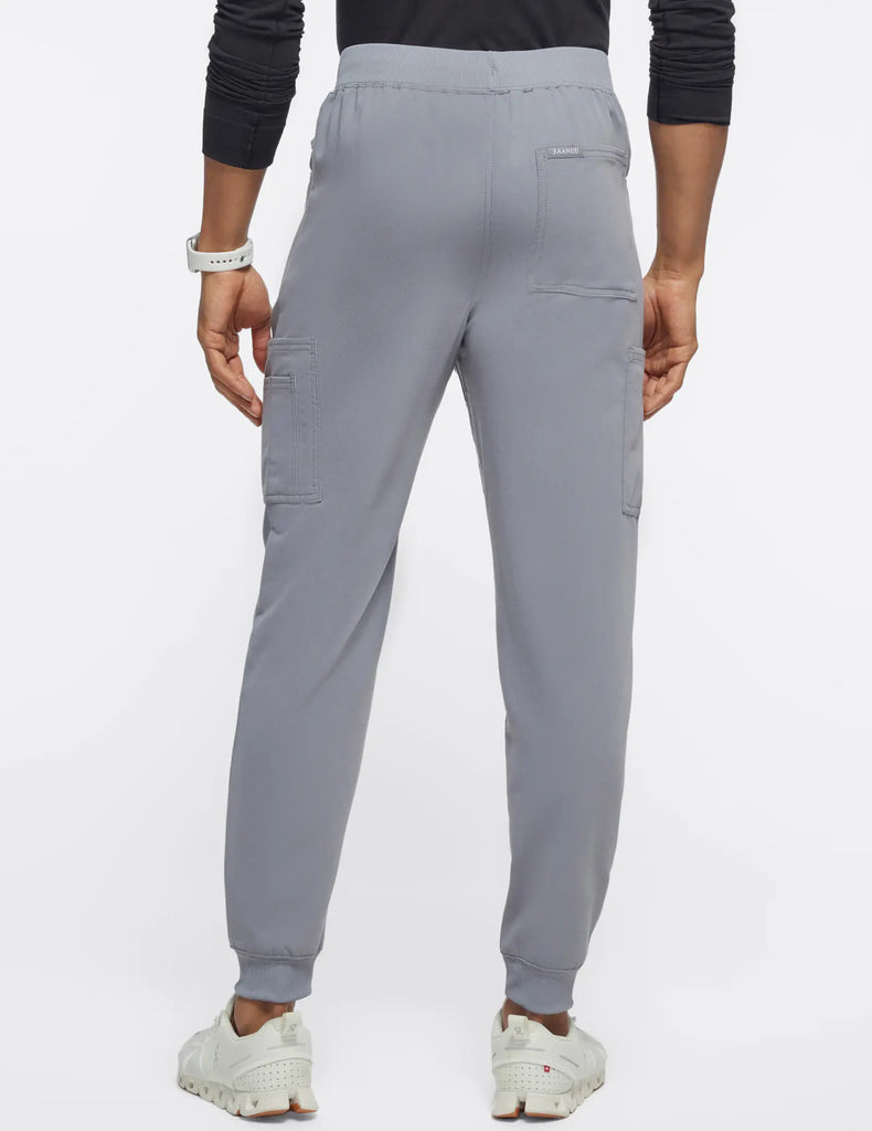 Jaanuu Scrubs Men's Mesh-Pocket Scrub Jogger Gray | scrub-supply.com