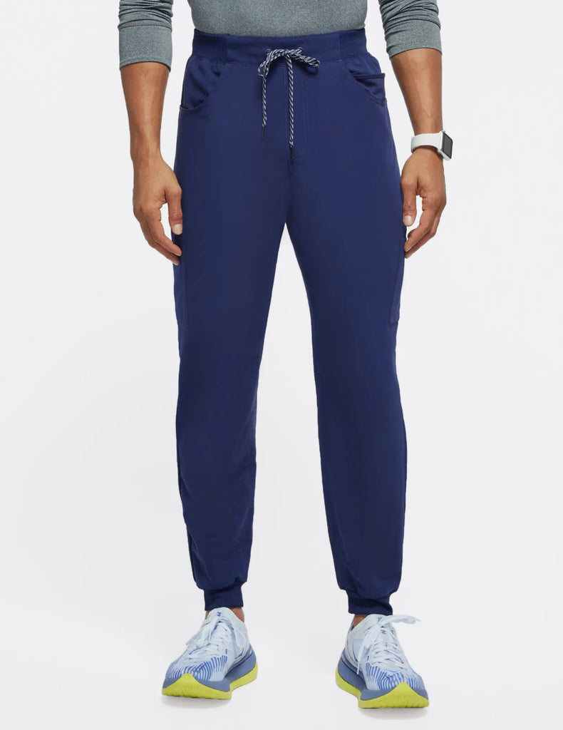 Jaanuu Scrubs Men's Mesh-Pocket Scrub Jogger Navy | scrub-supply.com