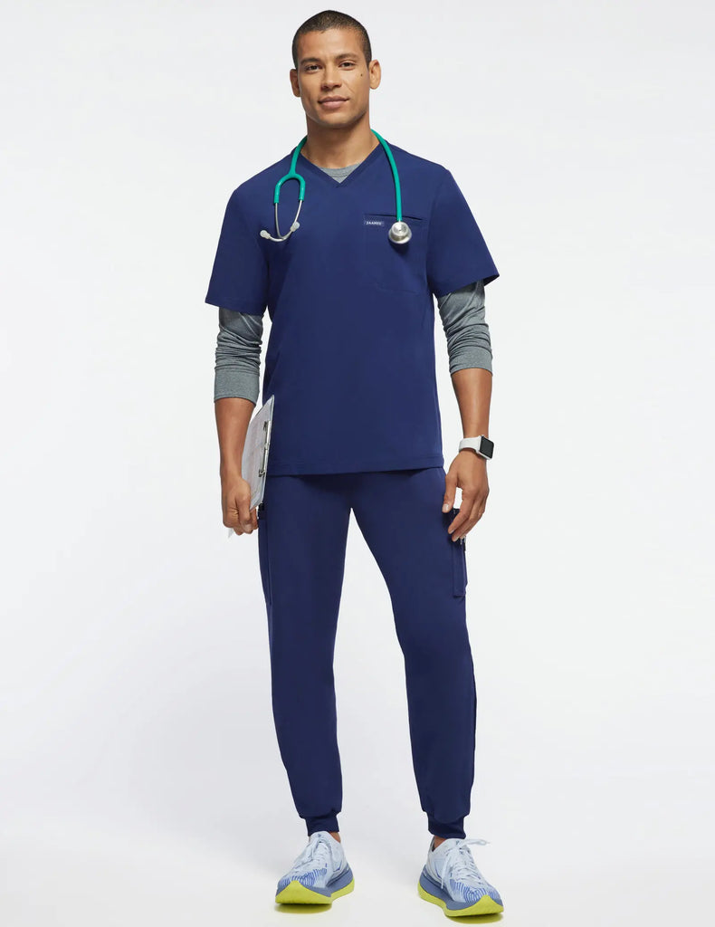 Jaanuu Scrubs Men's Mesh-Pocket Scrub Jogger Navy | scrub-supply.com