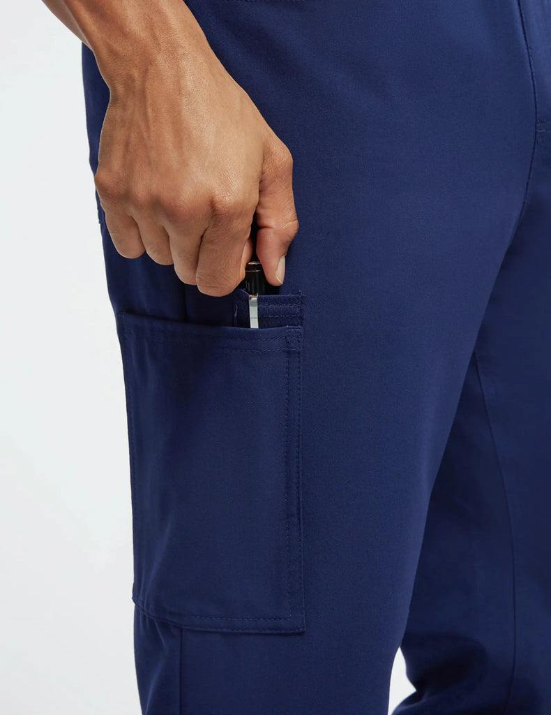 Jaanuu Scrubs Men's Mesh-Pocket Scrub Jogger Navy | scrub-supply.com