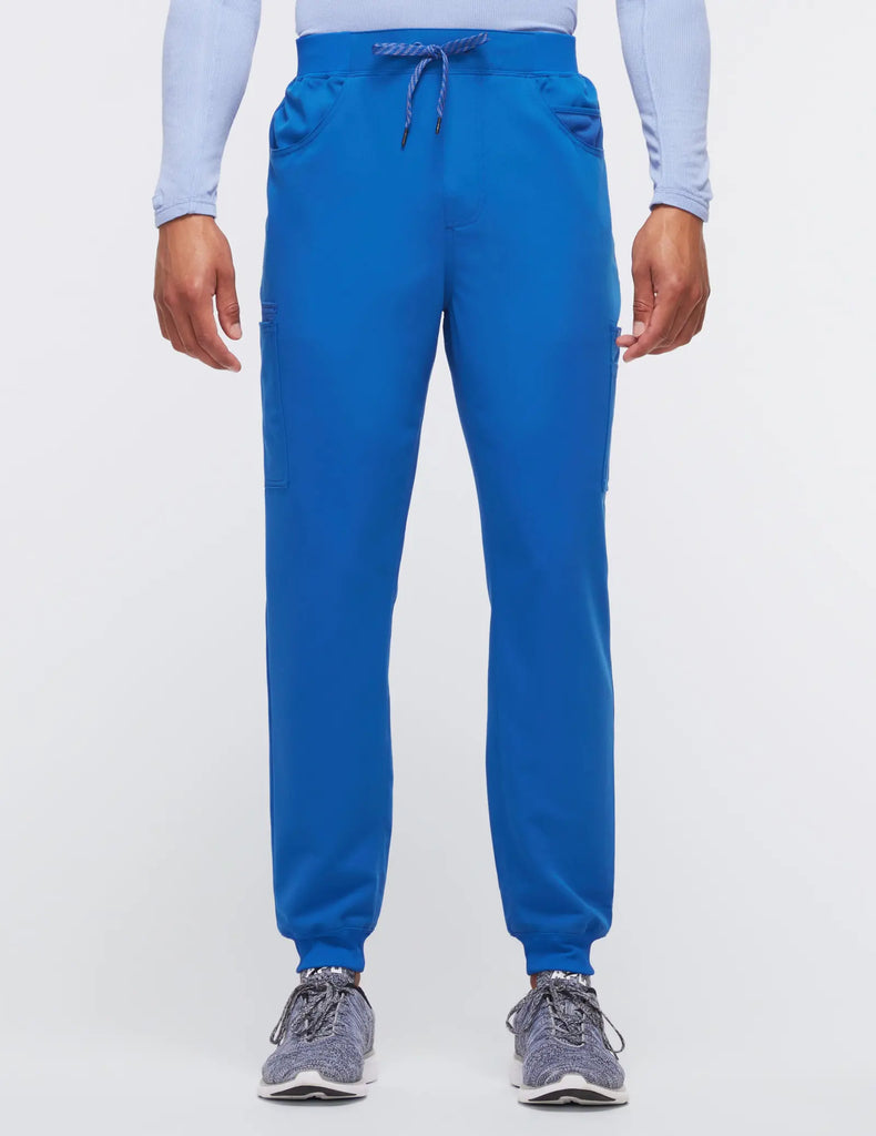 Jaanuu Scrubs Men's Mesh-Pocket Scrub Jogger Royal Blue | scrub-supply.com