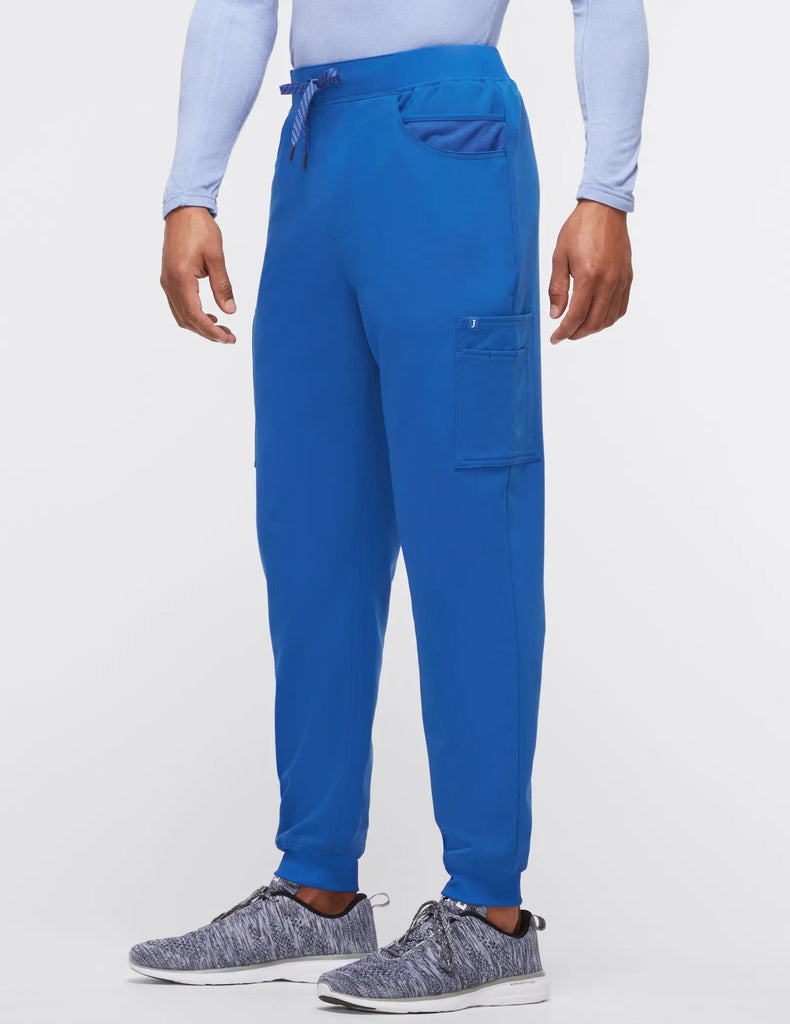 Jaanuu Scrubs Men's Mesh-Pocket Scrub Jogger Royal Blue | scrub-supply.com