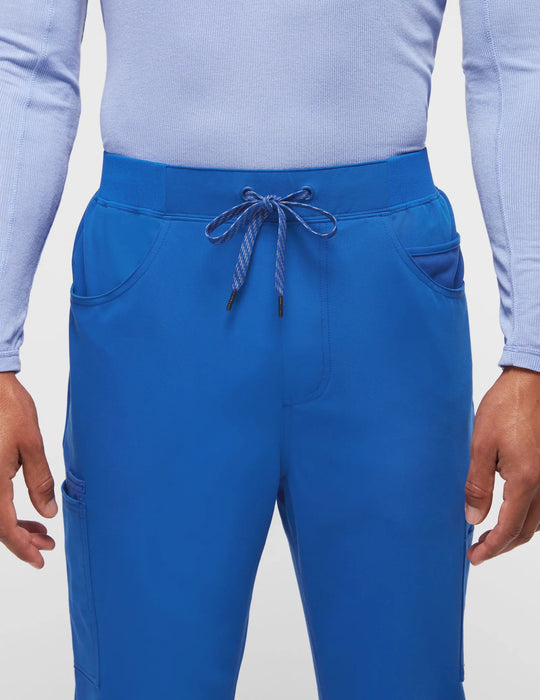 Jaanuu Scrubs Men's Mesh-Pocket Scrub Jogger Royal Blue | scrub-supply.com