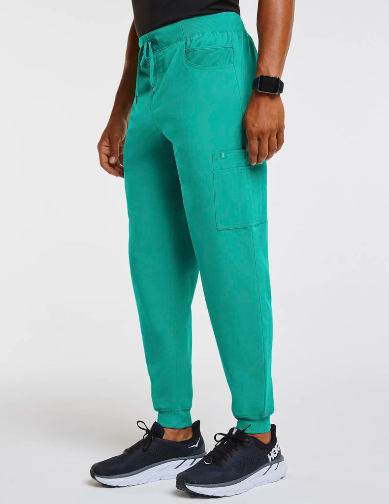 Jaanuu Scrubs Men's Mesh-Pocket Scrub Jogger Surgical Green | scrub-supply.com