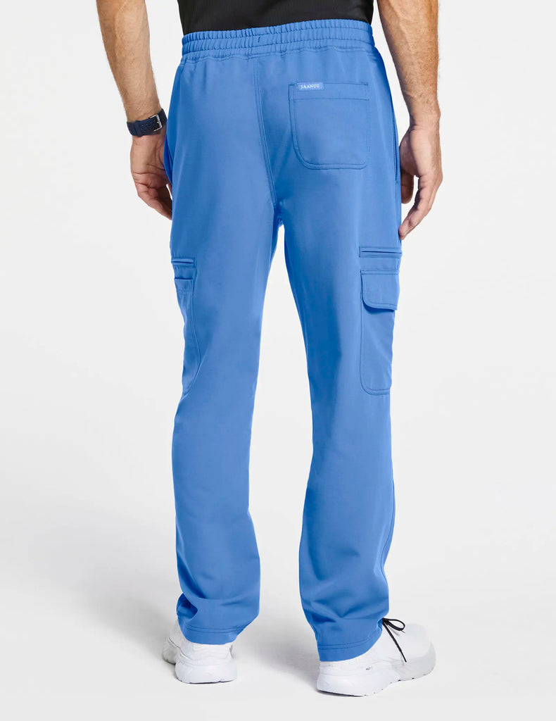 Jaanuu Scrubs Men's Slim Cargo Scrub Pant Ceil Blue | scrub-supply.com