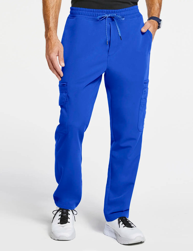 Jaanuu Scrubs Men's Slim Cargo Scrub Pant Royal Blue | scrub-supply.com