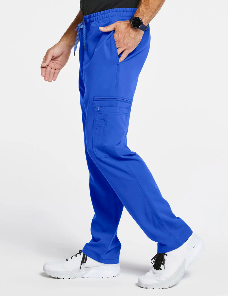 Jaanuu Scrubs Men's Slim Cargo Scrub Pant Royal Blue | scrub-supply.com