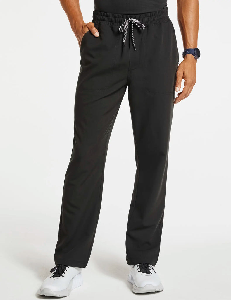 Jaanuu Scrubs Men's Straight-Leg Scrub Pant Black | scrub-supply.com