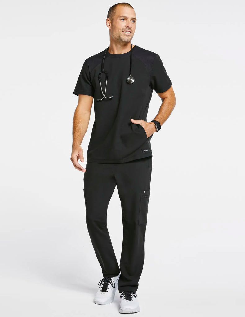 Jaanuu Scrubs Men's 11-Pocket Scrub Pant Black | scrub-supply.com