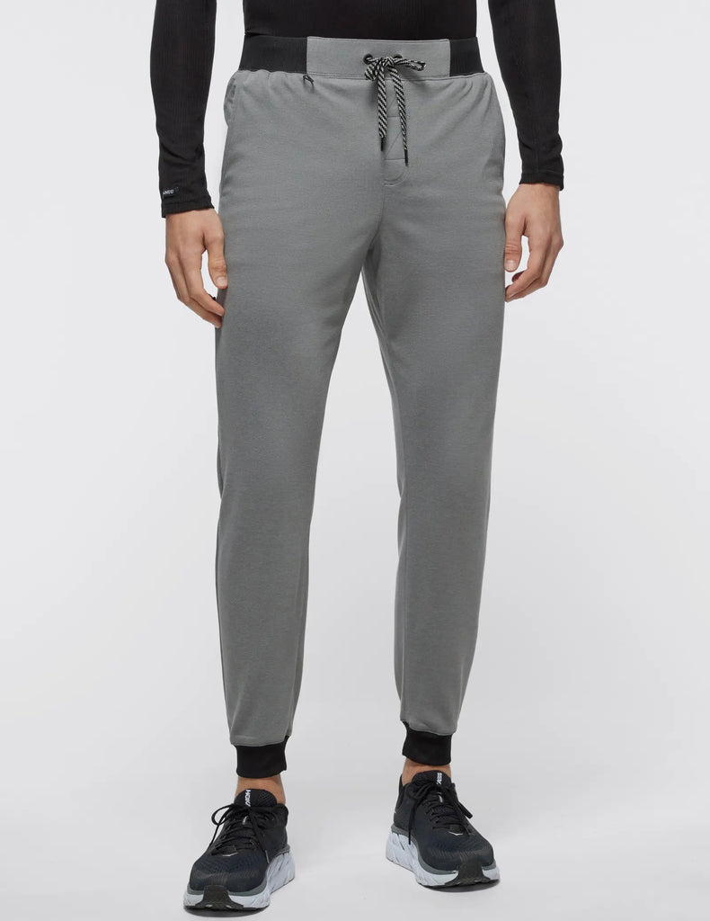 Jaanuu Scrubs Men's Merger 2-in-1 Scrub Jogger Heather Charcoal | scrub-supply.com