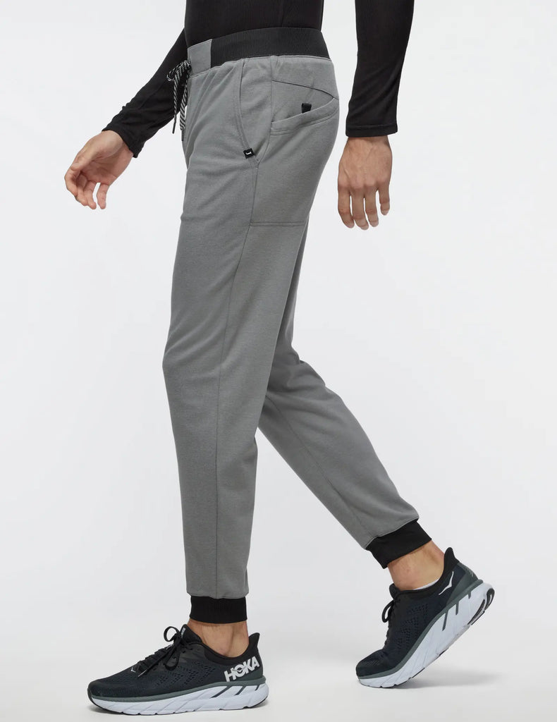 Jaanuu Scrubs Men's Merger 2-in-1 Scrub Jogger Heather Charcoal | scrub-supply.com