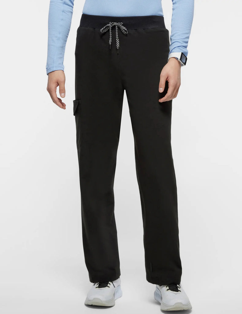 Jaanuu Scrubs Men's Essential 4-Pocket Scrub Pant Black | scrub-supply.com