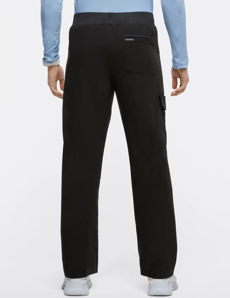 Jaanuu Scrubs Men's Essential 4-Pocket Scrub Pant Black | scrub-supply.com