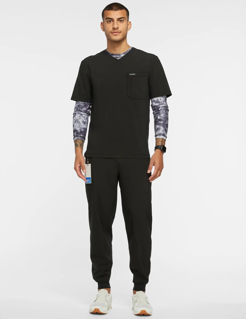 Jaanuu Scrubs Men's All-Day Performance Scrub Jogger Black | scrub-supply.com