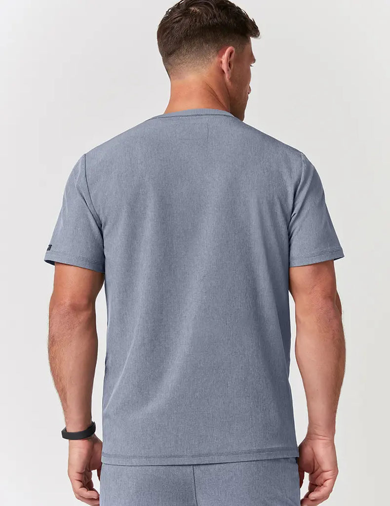 Jaanuu Scrubs Men's 3 Pocket V-Neck Top Graphite | scrub-supply.com