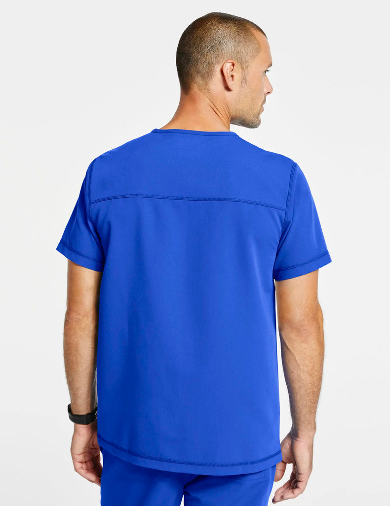 Jaanuu Scrubs Men's Raglan-Sleeve Scrub Top Royal Blue | scrub-supply.com