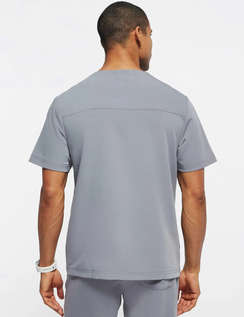 Jaanuu Scrubs Men's 4-Pocket V-Neck Scrub Top Gray | scrub-supply.com