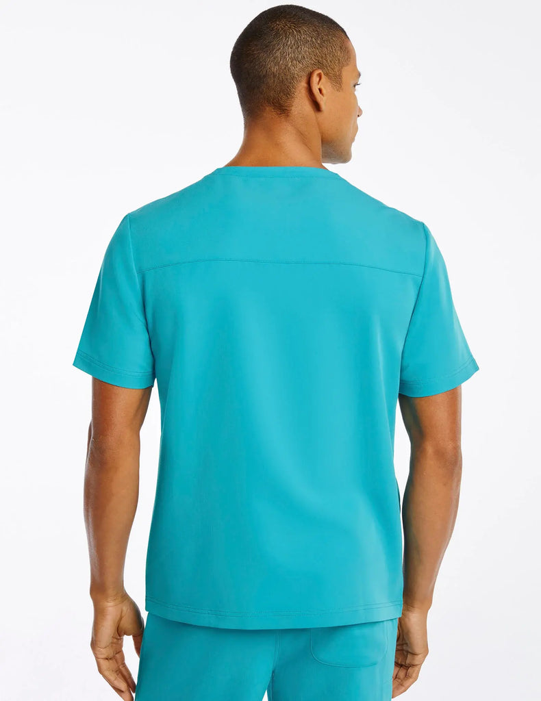 Jaanuu Scrubs Men's 4-Pocket V-Neck Scrub Top Teal | scrub-supply.com